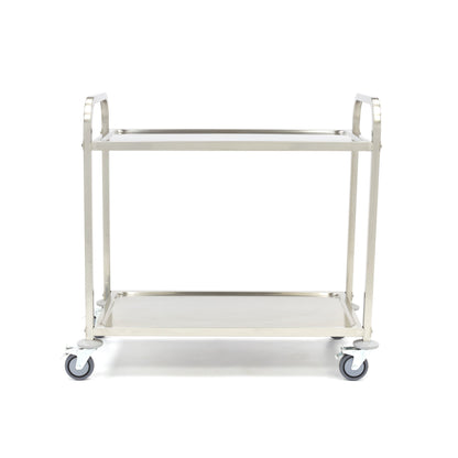 Maxima Stainless Steel Serving Trolley - 2 Shelves - RVSVoordeel