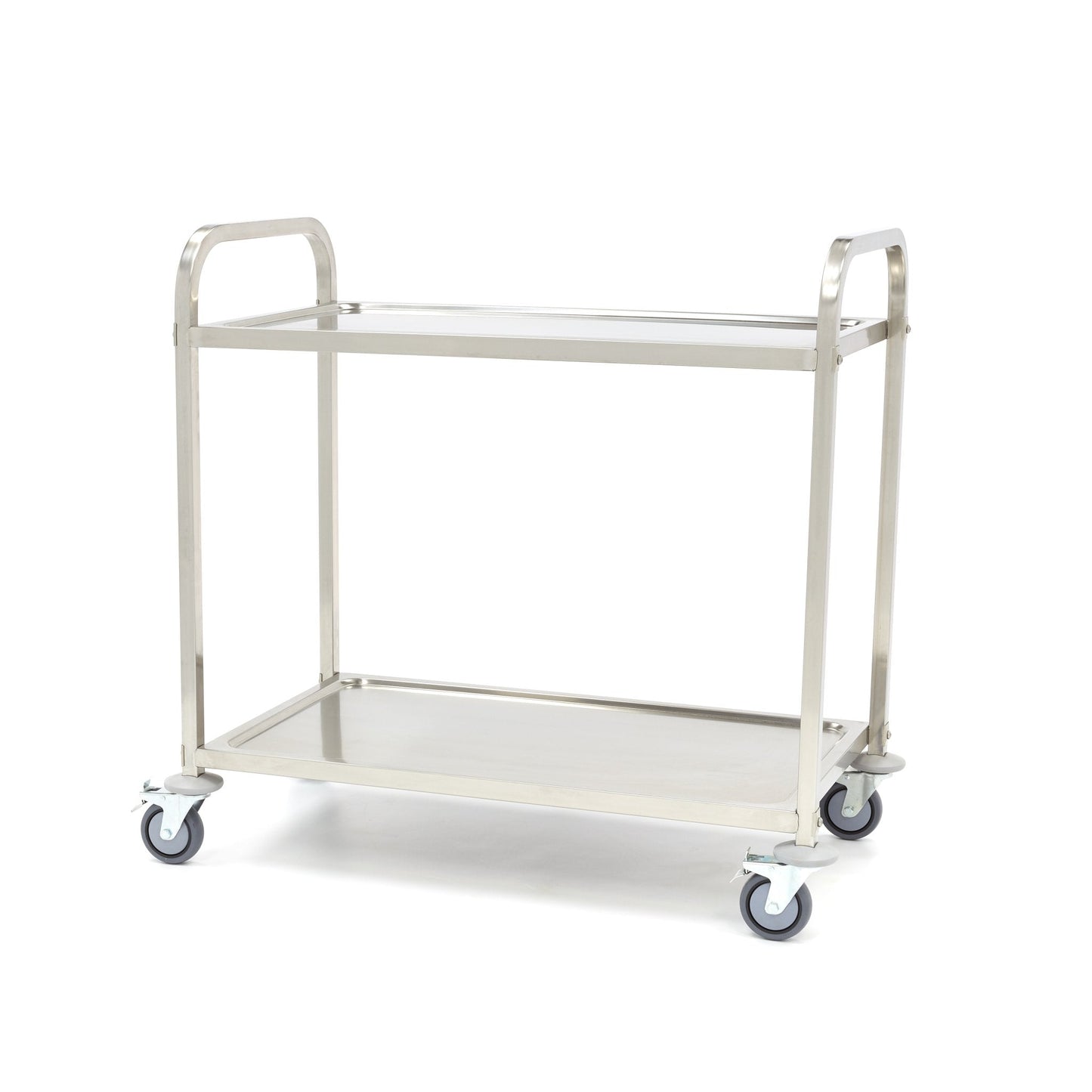 Maxima Stainless Steel Serving Trolley - 2 Shelves - RVSVoordeel