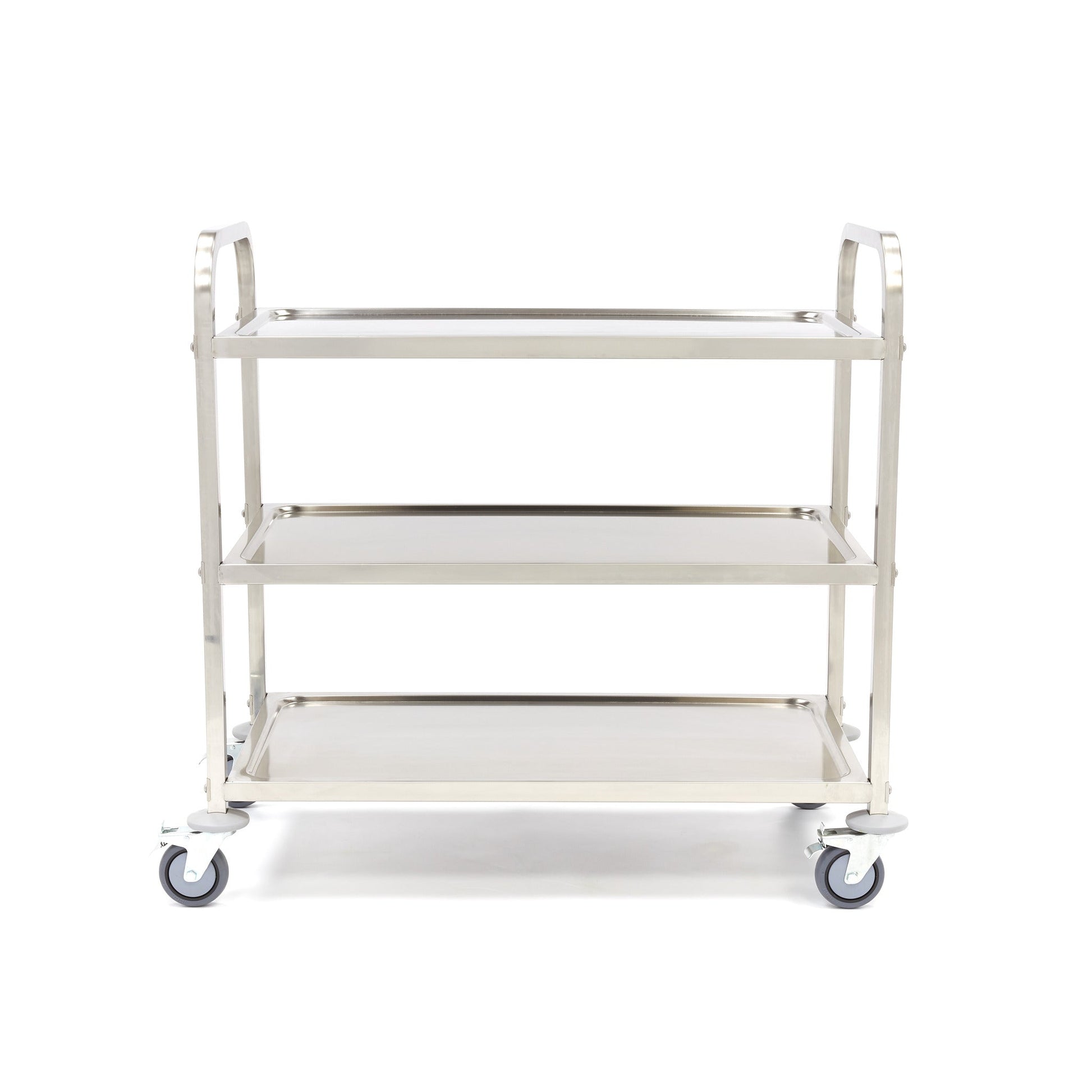 Maxima Stainless Steel Serving Trolley - 3 Shelves - RVSVoordeel