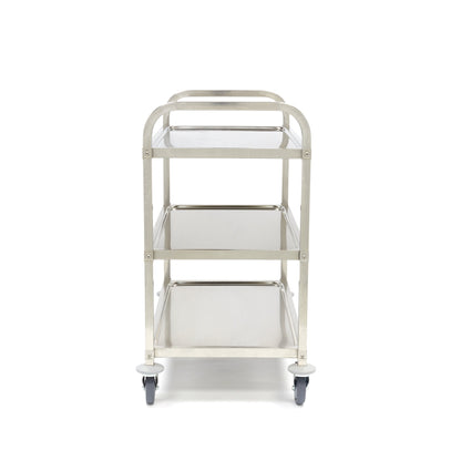 Maxima Stainless Steel Serving Trolley - 3 Shelves - RVSVoordeel