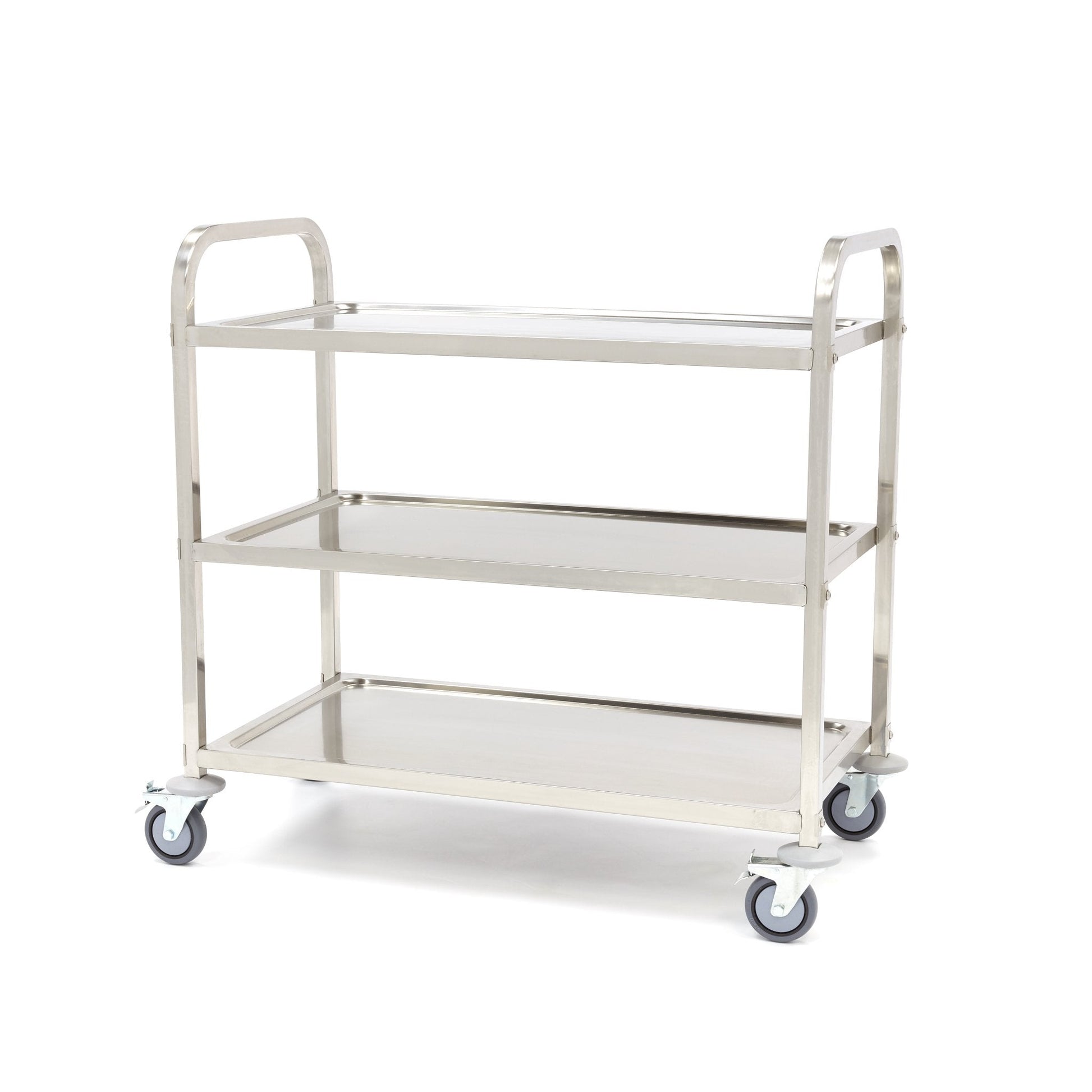 Maxima Stainless Steel Serving Trolley - 3 Shelves - RVSVoordeel