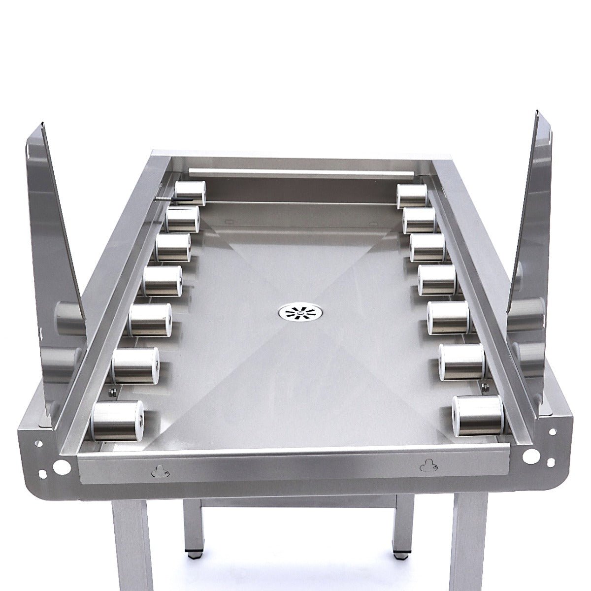 Maxima Stainless Steel Straight Roller Table - for Rack Conveyor Dishwasher - RVSVoordeel
