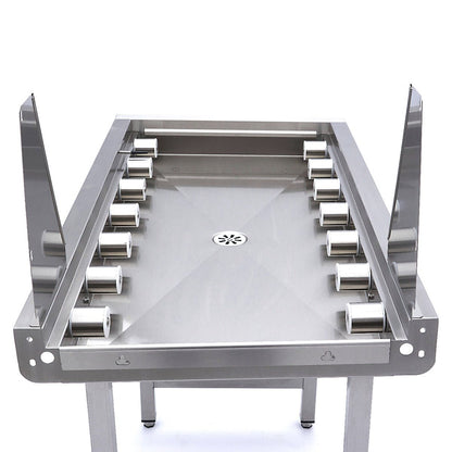 Maxima Stainless Steel Straight Roller Table - for Rack Conveyor Dishwasher - RVSVoordeel