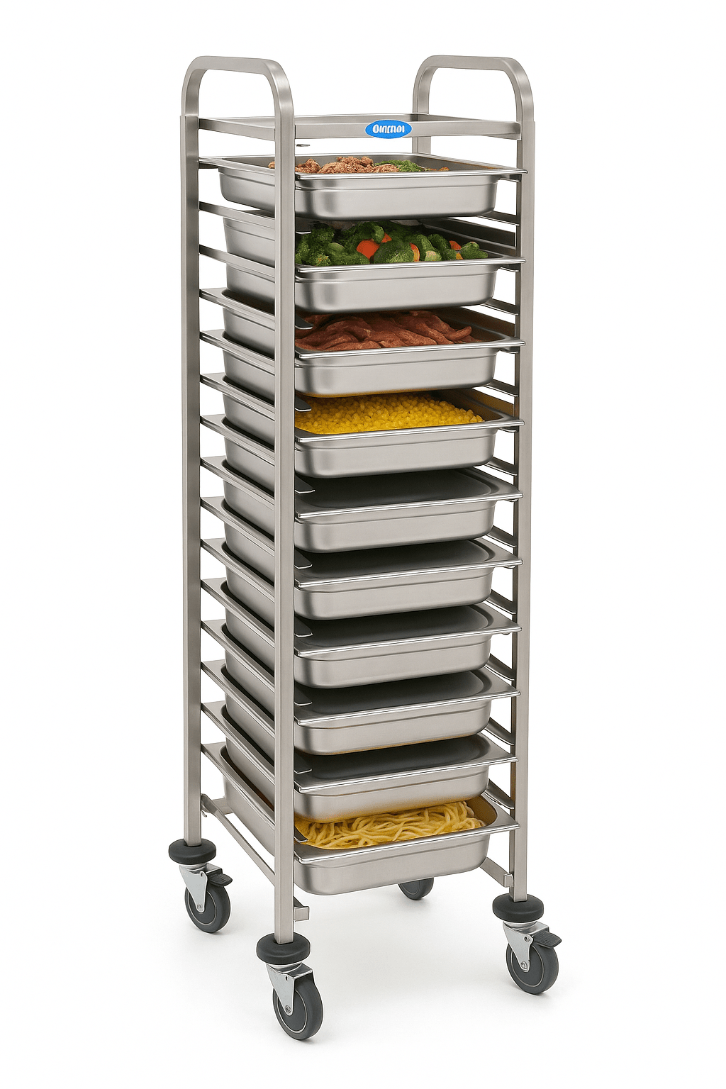 Maxima Tray Trolley - Gastronorm - Fits 16 x 1/1 GN Trays - excl GN Trays - RVSVoordeel