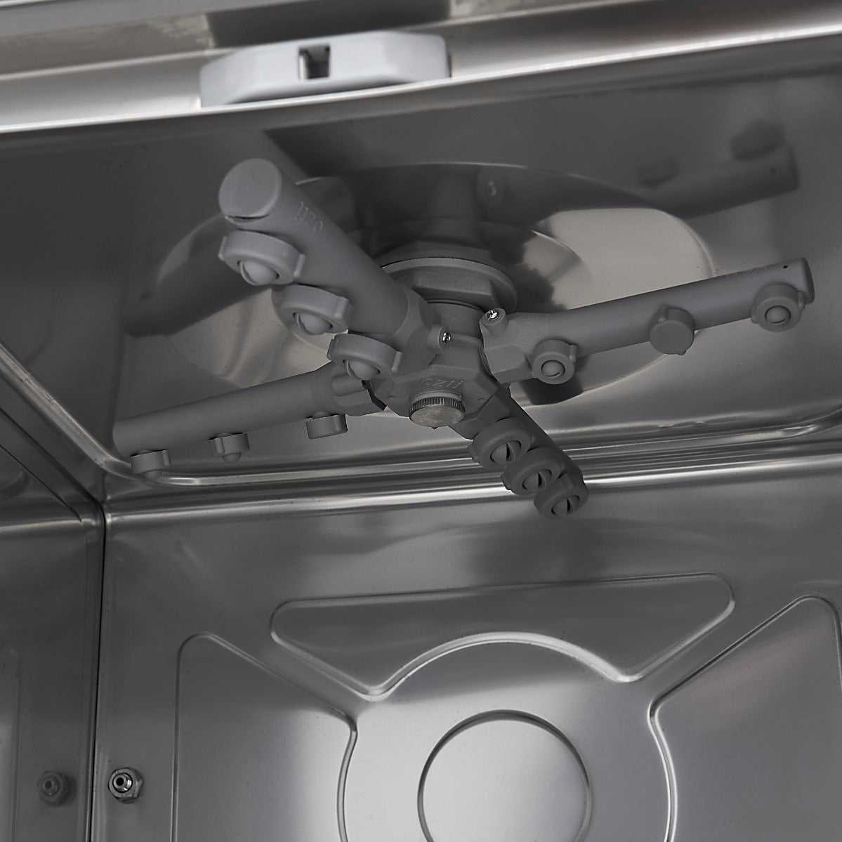Maxima Undercounter Dishwasher 40 x 40cm - with Drain, Rinse Aid and Soap Pump - Digital Display - 230V - RVSVoordeel