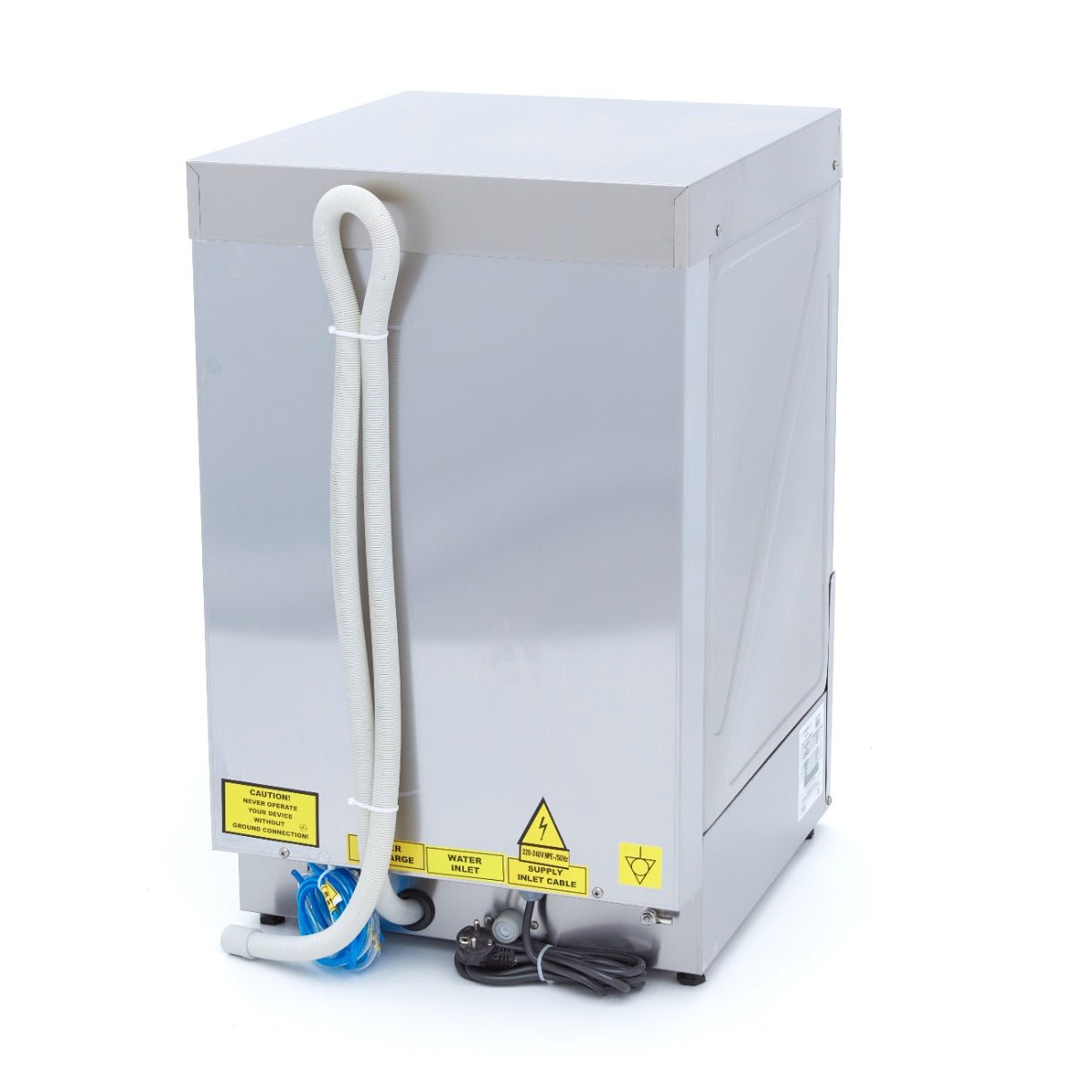 Maxima Undercounter Dishwasher 40 x 40cm - with Drain, Rinse Aid and Soap Pump - Digital Display - 230V - RVSVoordeel