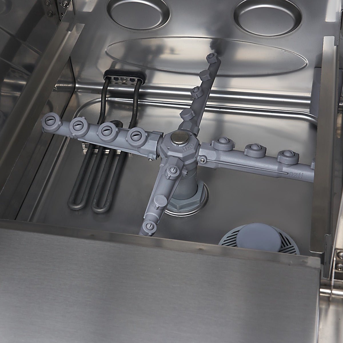 Maxima Undercounter Dishwasher 40 x 40cm - with Drain, Rinse Aid and Soap Pump - Digital Display - 230V - RVSVoordeel