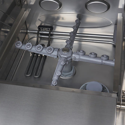 Maxima Undercounter Dishwasher 40 x 40cm - with Drain, Rinse Aid and Soap Pump - Digital Display - 230V - RVSVoordeel