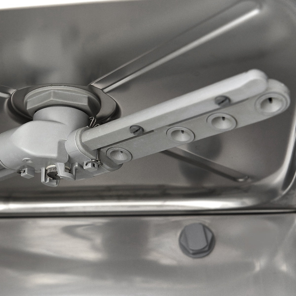 Maxima Undercounter Dishwasher 40 x 40cm - with Drain, Rinse Aid and Soap Pumps - 230V - RVSVoordeel