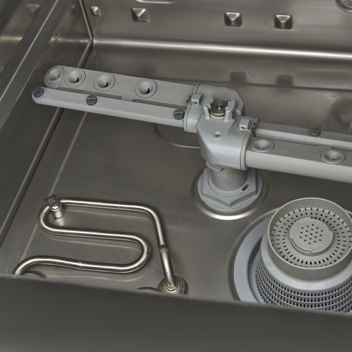 Maxima Undercounter Dishwasher 40 x 40cm - with Drain, Rinse Aid and Soap Pumps - 230V - RVSVoordeel