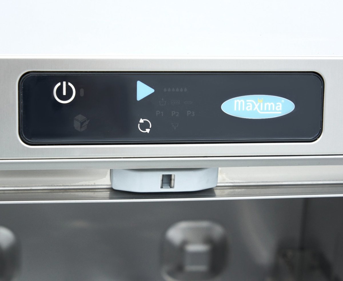 Maxima Undercounter Dishwasher 50 x 50cm - with Drain, Rinse Aid and Soap Pump - Digital Display - 230V - RVSVoordeel