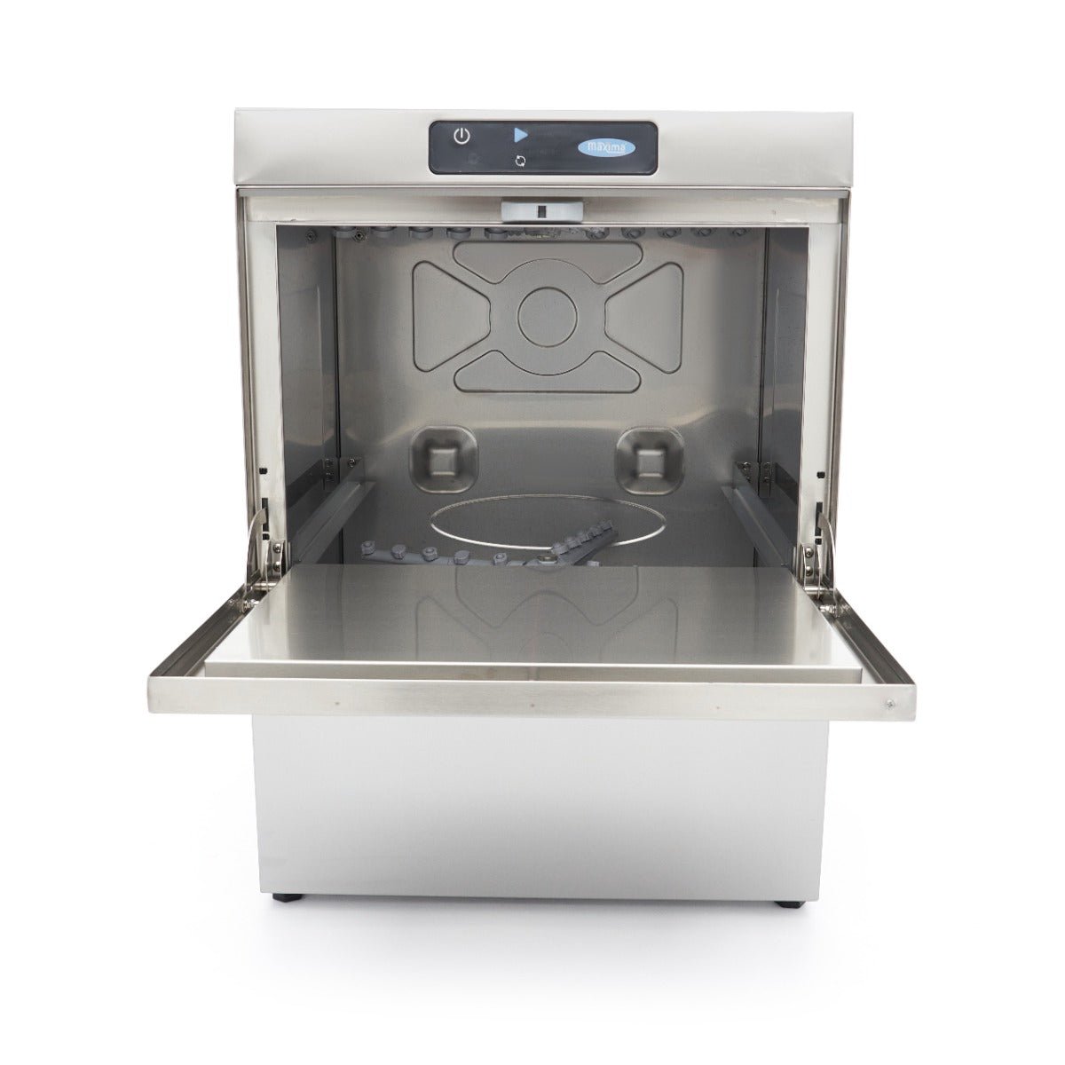 Maxima Undercounter Dishwasher 50 x 50cm - with Drain, Rinse Aid and Soap Pump - Digital Display - 230V - RVSVoordeel