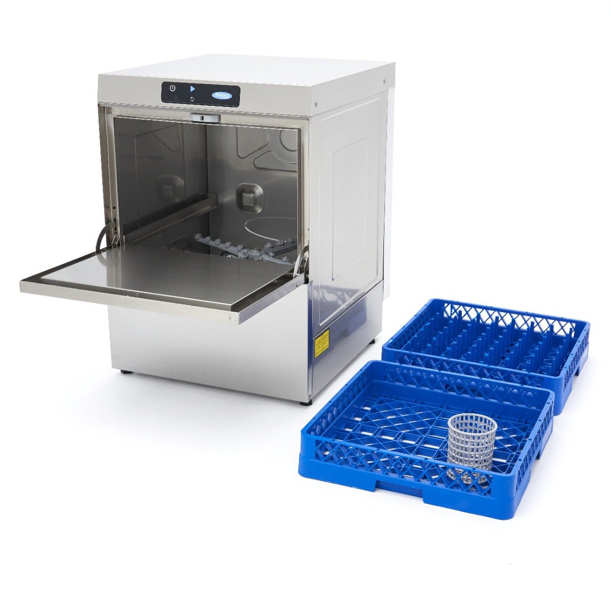 Maxima Undercounter Dishwasher 50 x 50cm - with Drain, Rinse Aid and Soap Pump - Digital Display - 230V - RVSVoordeel