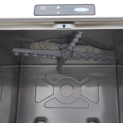 Maxima Undercounter Dishwasher 50 x 50cm - with Drain, Rinse Aid and Soap Pump - Digital Display - 230V - RVSVoordeel