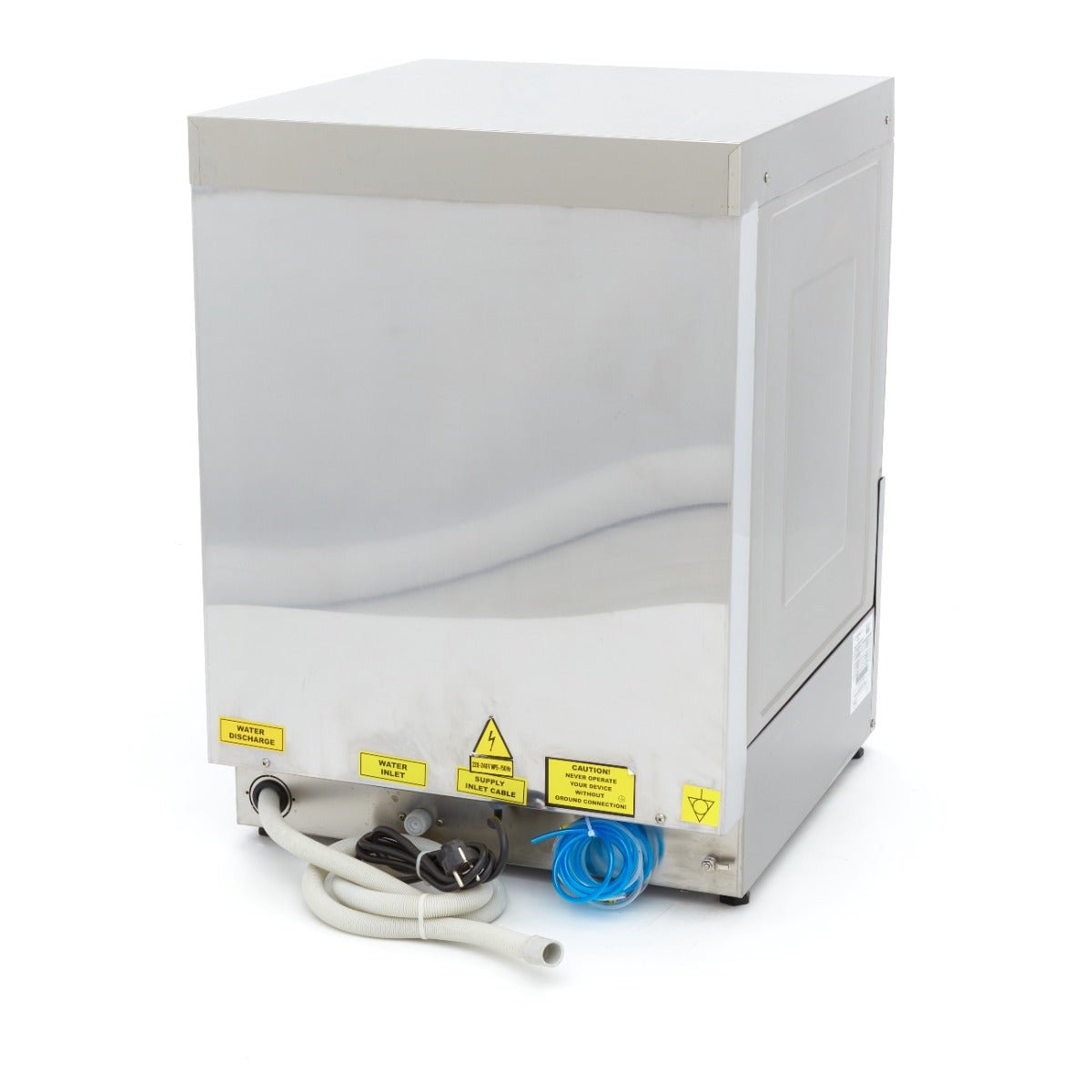 Maxima Undercounter Dishwasher 50 x 50cm - with Drain, Rinse Aid and Soap Pump - Digital Display - 230V - RVSVoordeel