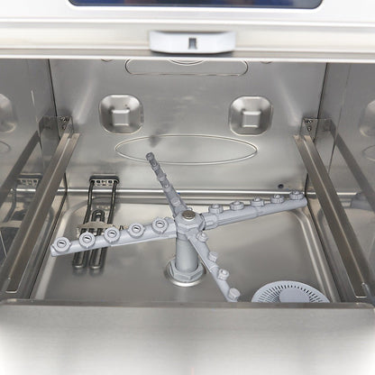 Maxima Undercounter Dishwasher 50 x 50cm - with Drain, Rinse Aid and Soap Pump - Digital Display - 400V - RVSVoordeel