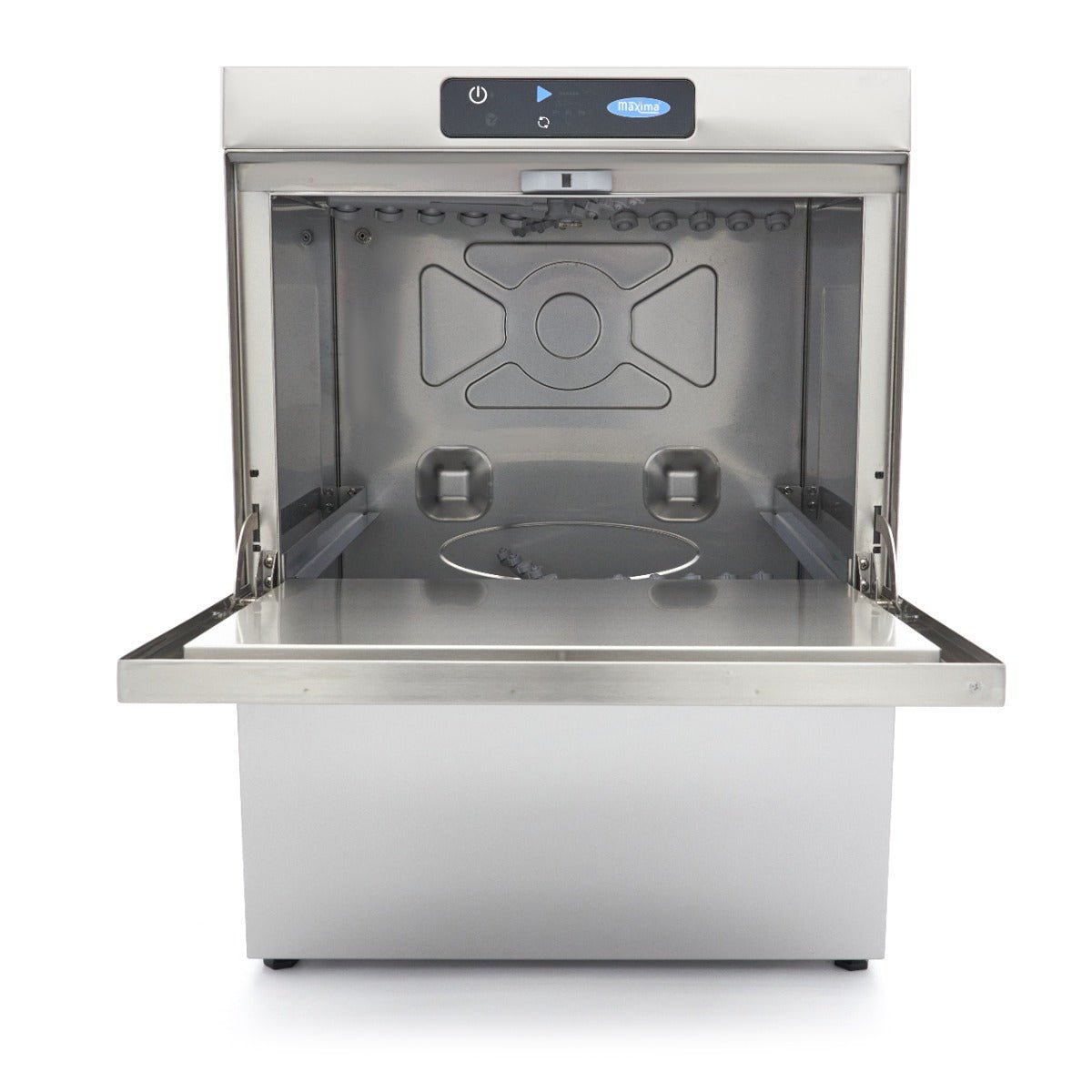 Maxima Undercounter Dishwasher 50 x 50cm - with Drain, Rinse Aid and Soap Pump - Digital Display - 400V - RVSVoordeel