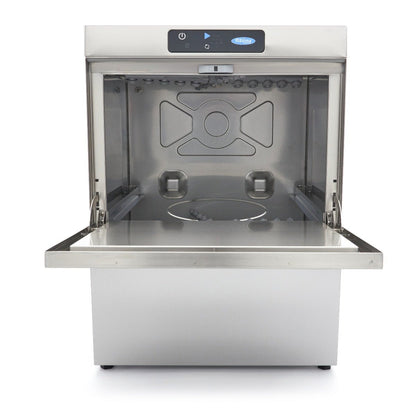Maxima Undercounter Dishwasher 50 x 50cm - with Drain, Rinse Aid and Soap Pump - Digital Display - 400V - RVSVoordeel