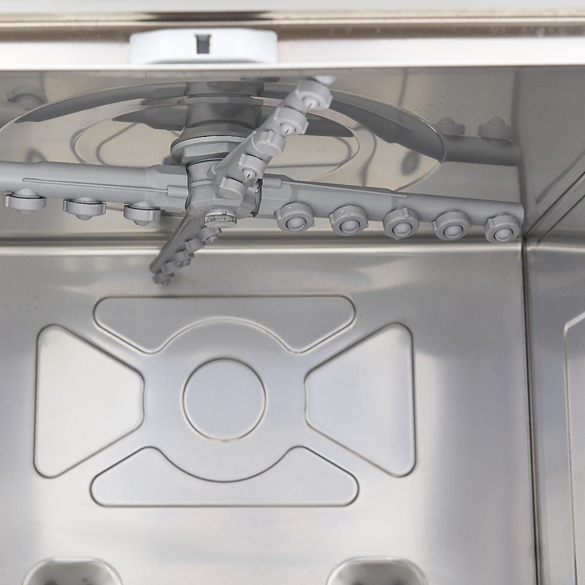 Maxima Undercounter Dishwasher 50 x 50cm - with Drain, Rinse Aid and Soap Pump - Digital Display - 400V - RVSVoordeel