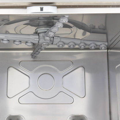 Maxima Undercounter Dishwasher 50 x 50cm - with Drain, Rinse Aid and Soap Pump - Digital Display - 400V - RVSVoordeel