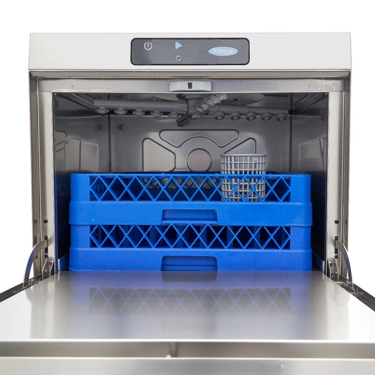 Maxima Undercounter Dishwasher 50 x 50cm - with Drain, Rinse Aid and Soap Pump - Digital Display - 400V - RVSVoordeel