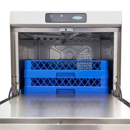 Maxima Undercounter Dishwasher 50 x 50cm - with Drain, Rinse Aid and Soap Pump - Digital Display - 400V - RVSVoordeel