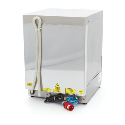 Maxima Undercounter Dishwasher 50 x 50cm - with Drain, Rinse Aid and Soap Pump - Digital Display - 400V - RVSVoordeel