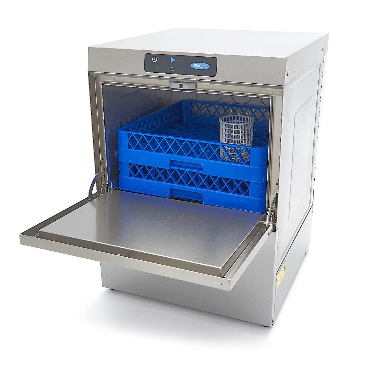 Maxima Undercounter Dishwasher 50 x 50cm - with Drain, Rinse Aid and Soap Pump - Digital Display - 400V - RVSVoordeel