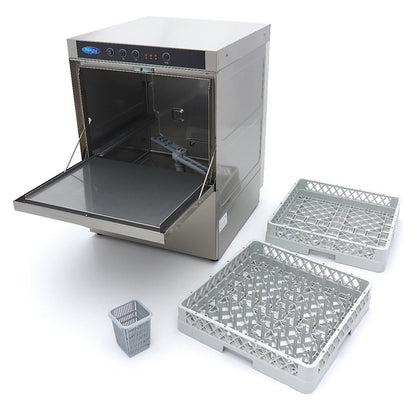 Maxima Undercounter Dishwasher 50 x 50cm - with Drain, Rinse Aid and Soap Pumps - 230V - RVSVoordeel