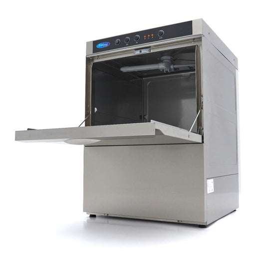 Maxima Undercounter Dishwasher 50 x 50cm - with Drain, Rinse Aid and Soap Pumps - 400V - RVSVoordeel