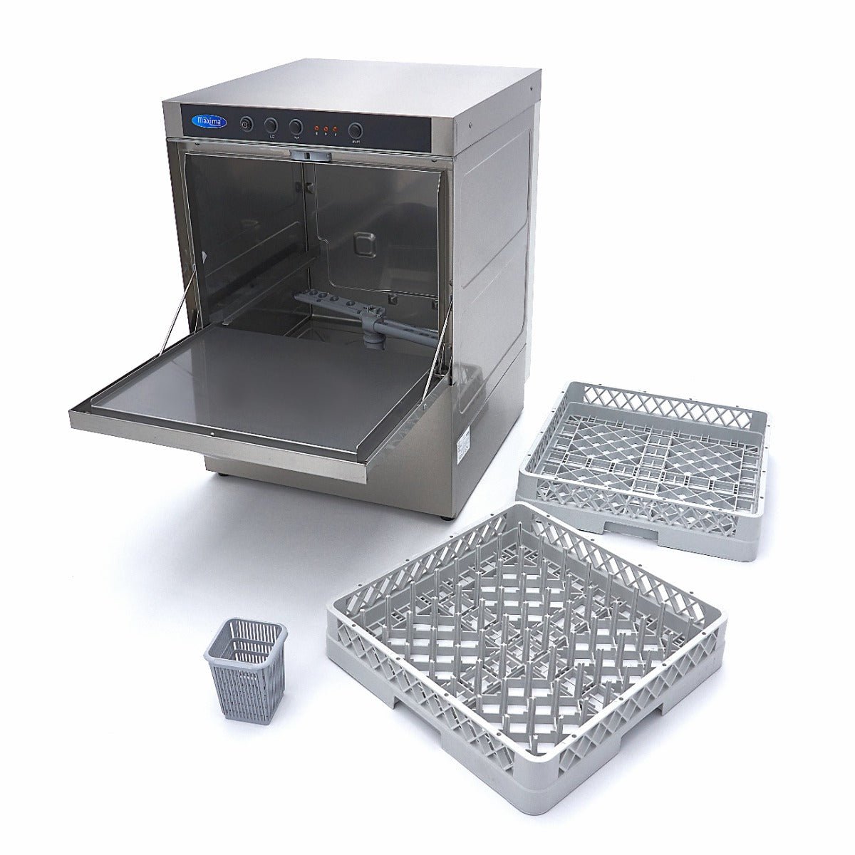 Maxima Undercounter Dishwasher 50 x 50cm - with Drain, Rinse Aid and Soap Pumps - 400V - RVSVoordeel
