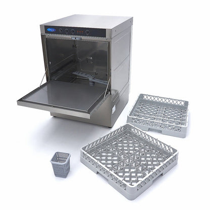 Maxima Undercounter Dishwasher 50 x 50cm - with Drain, Rinse Aid and Soap Pumps - 400V - RVSVoordeel
