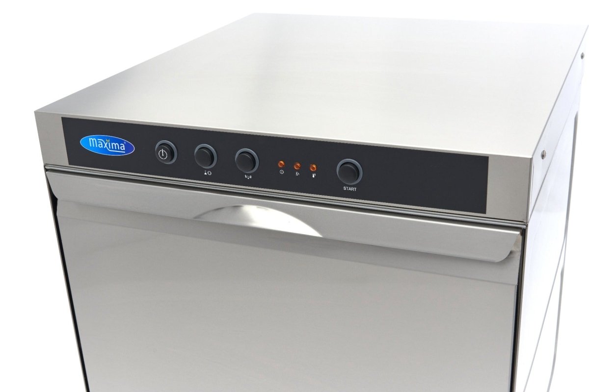 Maxima Undercounter Dishwasher 50 x 50cm - with Rinse Aid Pump - 400V - RVSVoordeel