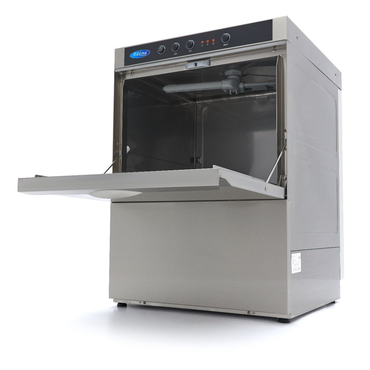 Maxima Undercounter Dishwasher 50 x 50cm - with Rinse Aid Pump - 400V - RVSVoordeel