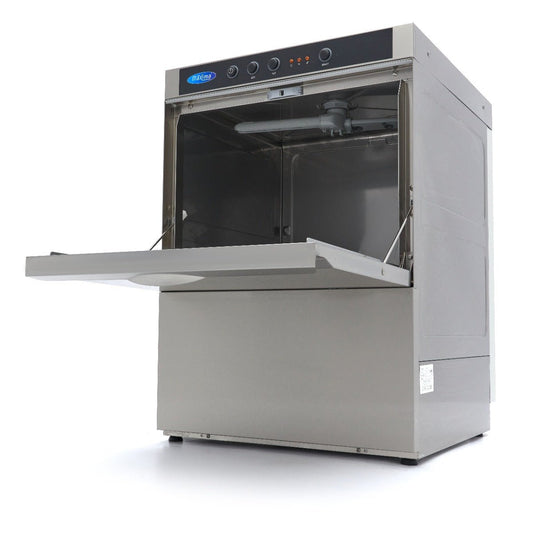Maxima Undercounter Dishwasher 50 x 50cm - with Rinse Aid Pump - 400V - RVSVoordeel