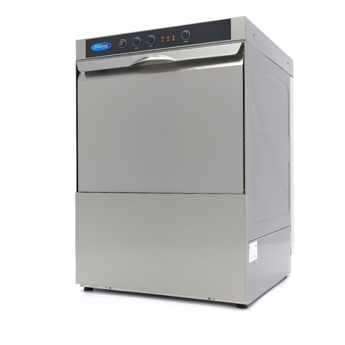 Maxima Undercounter Dishwasher 50 x 50cm - with Rinse Aid Pump - 400V - RVSVoordeel