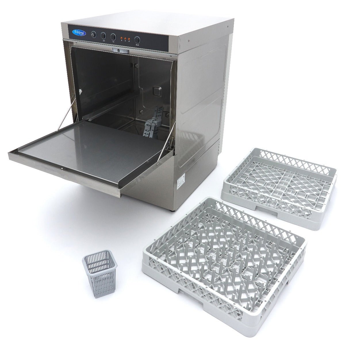 Maxima Undercounter Dishwasher 50 x 50cm - with Rinse Aid Pump - 400V - RVSVoordeel