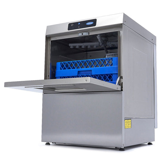 Maxima Undercounter Dishwasher 50 x 50cm - with Rinse Aid Pump - Digital Display - 400V - RVSVoordeel