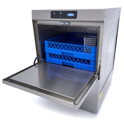 Maxima Undercounter Dishwasher 50 x 50cm - with Rinse Aid Pump - Digital Display - 400V - RVSVoordeel
