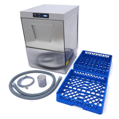 Maxima Undercounter Dishwasher 50 x 50cm - with Rinse Aid Pump - Digital Display - 400V - RVSVoordeel