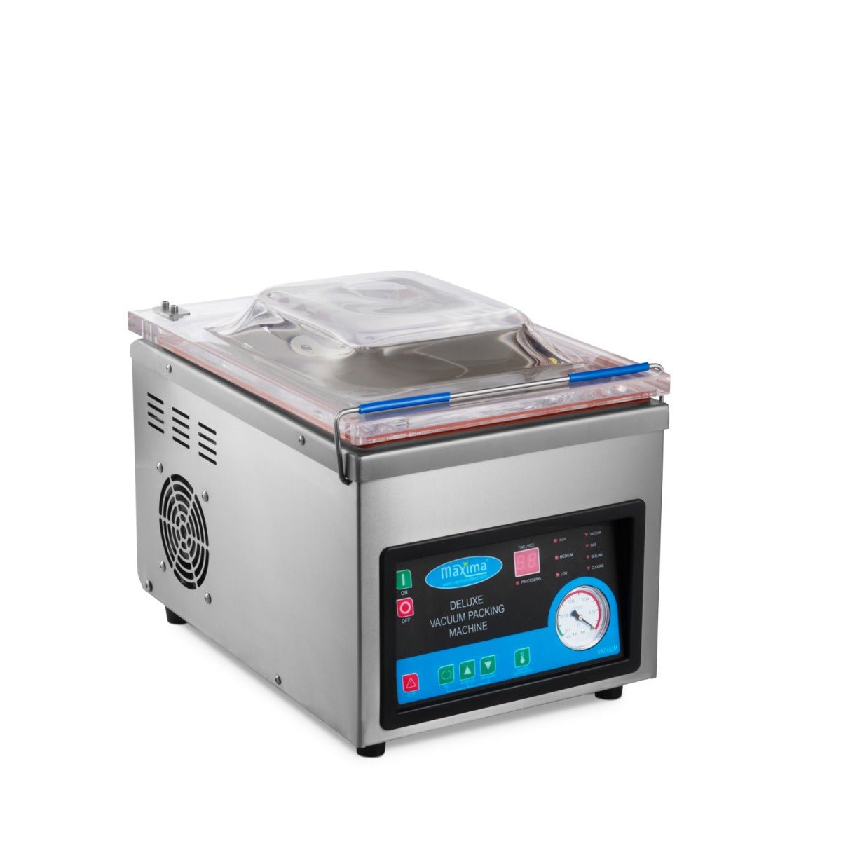Maxima Vacuum Pack Machine 26cm Seal - W28 x D38,5 x H9cm Chamber - RVSVoordeel