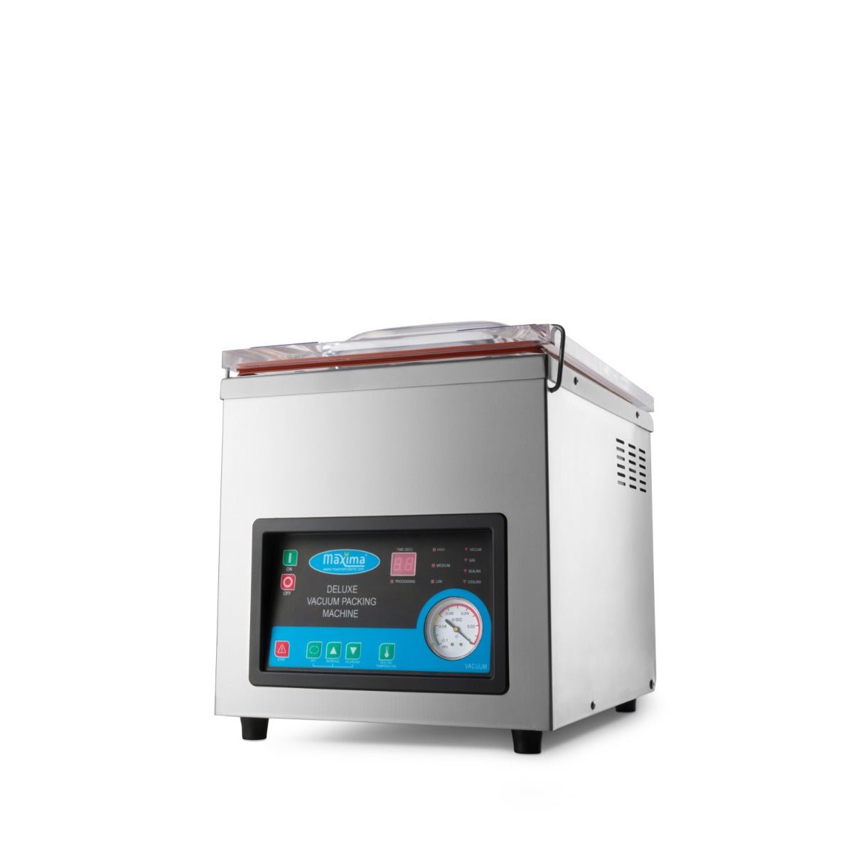 Maxima Vacuum Pack Machine 30cm Seal - W32 x D37 x H18.5cm Chamber - RVSVoordeel