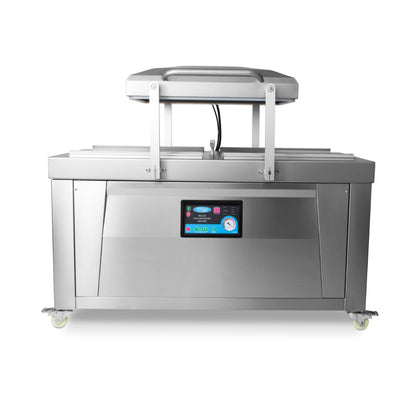 Maxima Vacuum Pack Machine 60cm Double-sided Seal - 2* W76 x D60 x H16cm Double Chamber - RVSVoordeel
