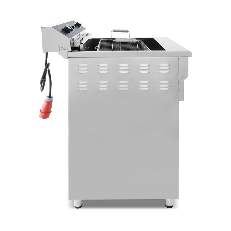 Maxima Frituurpan - 45 L - 1 Mand - met Tapkraan - 400V