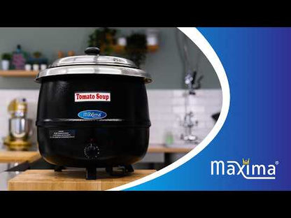 Maxima Soup Kettle 13L - Removable Inner Pot - with integrated Lid Flap & Spoon Recess