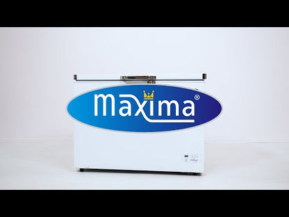 Maxima Chest Freezer 282L - 2 Wheels - incl Hanging Basket