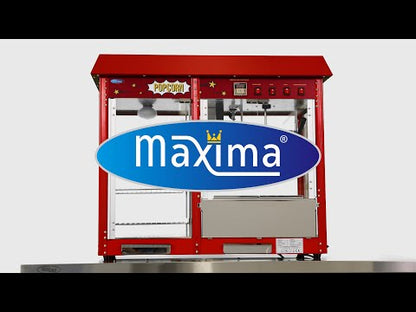 Maxima Popcorn Machine with Heated Showcase +-3kg Popcorn per hour