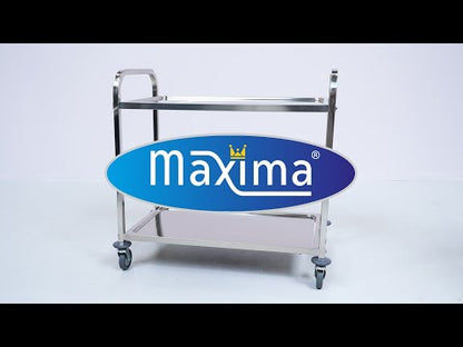 Maxima Stainless Steel Serving Trolley - 2 Shelves