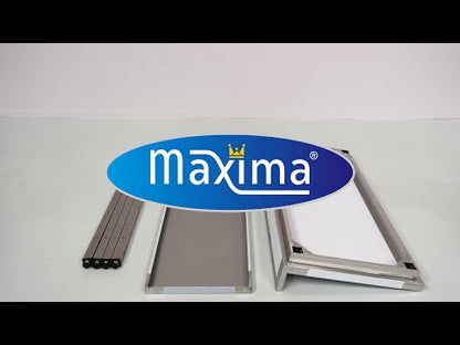 Maxima Stainless Steel Table 60cm depth - Adjustable Height - with Backsplash and Storage Shelf