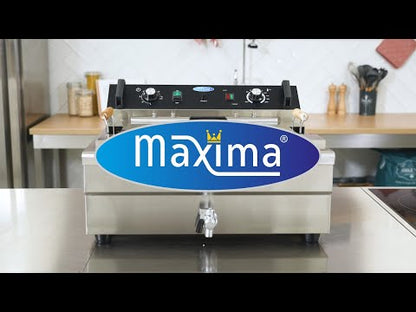 Maxima Frituurpan - 20 L - 1 Mand - met Tapkraan - 400V